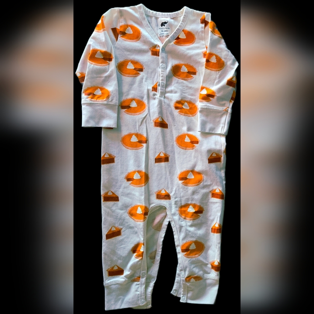 Monica and Andy Pumpkin Pie Kids One Piece Organic Cotton 18-24m